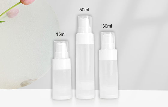 Bouteille de soins de la peau sans air de 15 ml 30 ml Emballage Contenants de soins de la peau vides semi-transparents