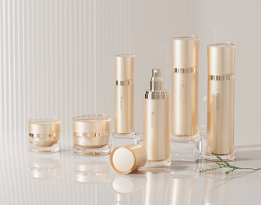 Bouteille de pompe de lotion cosmétique acrylique de luxe de 6 pièces avec contenant de crème 30 ml - 120 ml