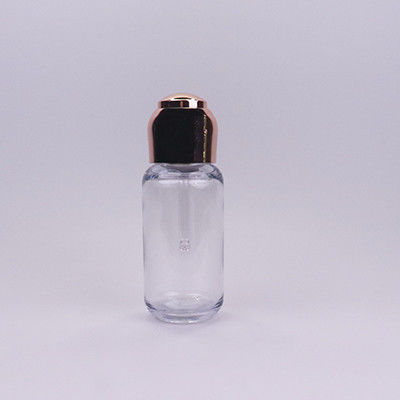 80 ml PETG de luxe goutte-à-goutte de sérum bouteille goutte-à-goutte pour les yeux en plastique avec tête électroplatée