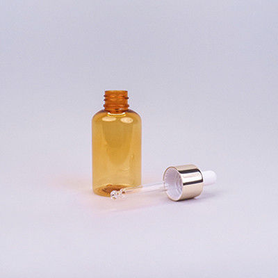 Bouteille gouttelette PET ambrée légère de 60 ml pour les soins de la peau et les formulations liquides