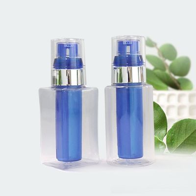 Bouteille de pompe à lotion de 30 ml et 90 ml PETG Bouteille de lotion en plastique à double chambre