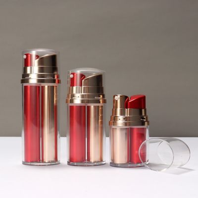 Bouteille sans air Pompe à lotion en plastique pompe à vide à double tube Bouteille cosmétique