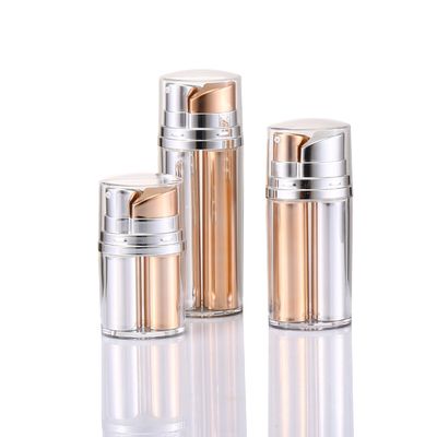 Bouteille en plastique sans air Bouteilles de pompe à double tube sans air Bouteilles d' aspirateur pour soins de la peau 10 ml 20 ml 30 ml