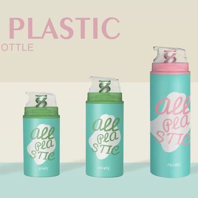 Toutes les bouteilles mono en plastique sans air Eco-friendly pour les soins de la peau Bouteilles de pompes cosmétiques