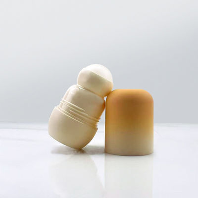 Bouteille de déodorant à rouleaux en plastique sur mesure, à demi-courbée, à taille réduite, 50 ml